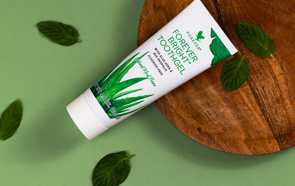 Forever Bright Tandpasta med aloe vera og propolis fra Forever Living Products.
